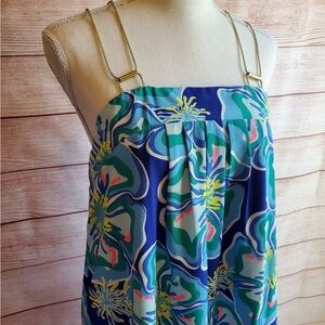 Southern Frock Blue Floral high low dress